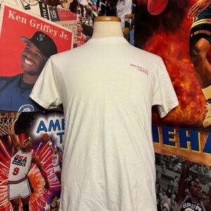 Retro Pacific Life Open Tennis Court Graphic FILA Tee White Sportswear Sz Medium